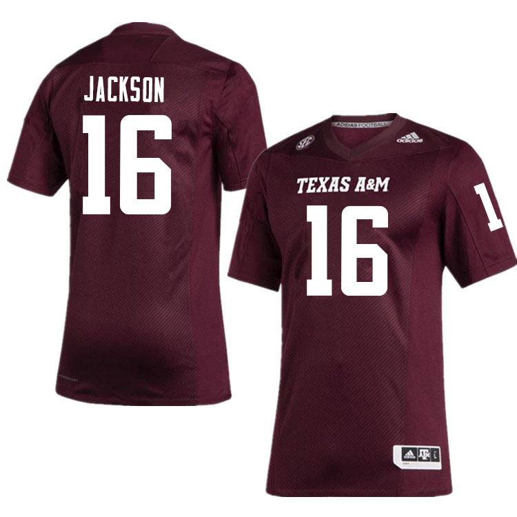 Men #16 Kenyon Jackson Texas A&M Aggies College Football Jerseys Sale-Maroon